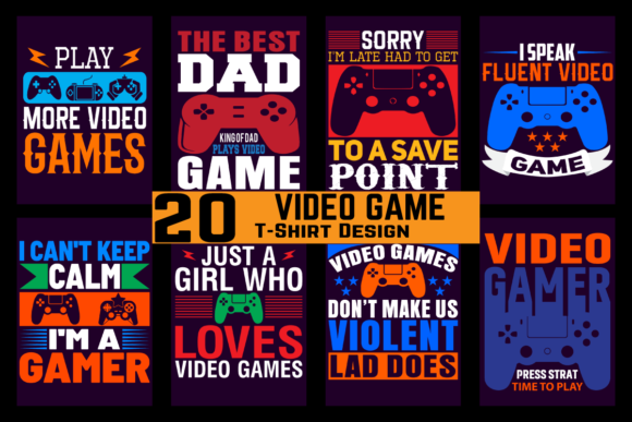 Download Video Game T-Shirt Design Bundle - Premium Resources