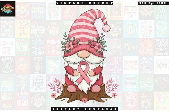 Download Flower Crown Gnome with Awareness Ribbon - Flower crown gnome Collection